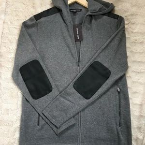 Michael Kors Gray Full zip sweatshirt hoodie M NWT